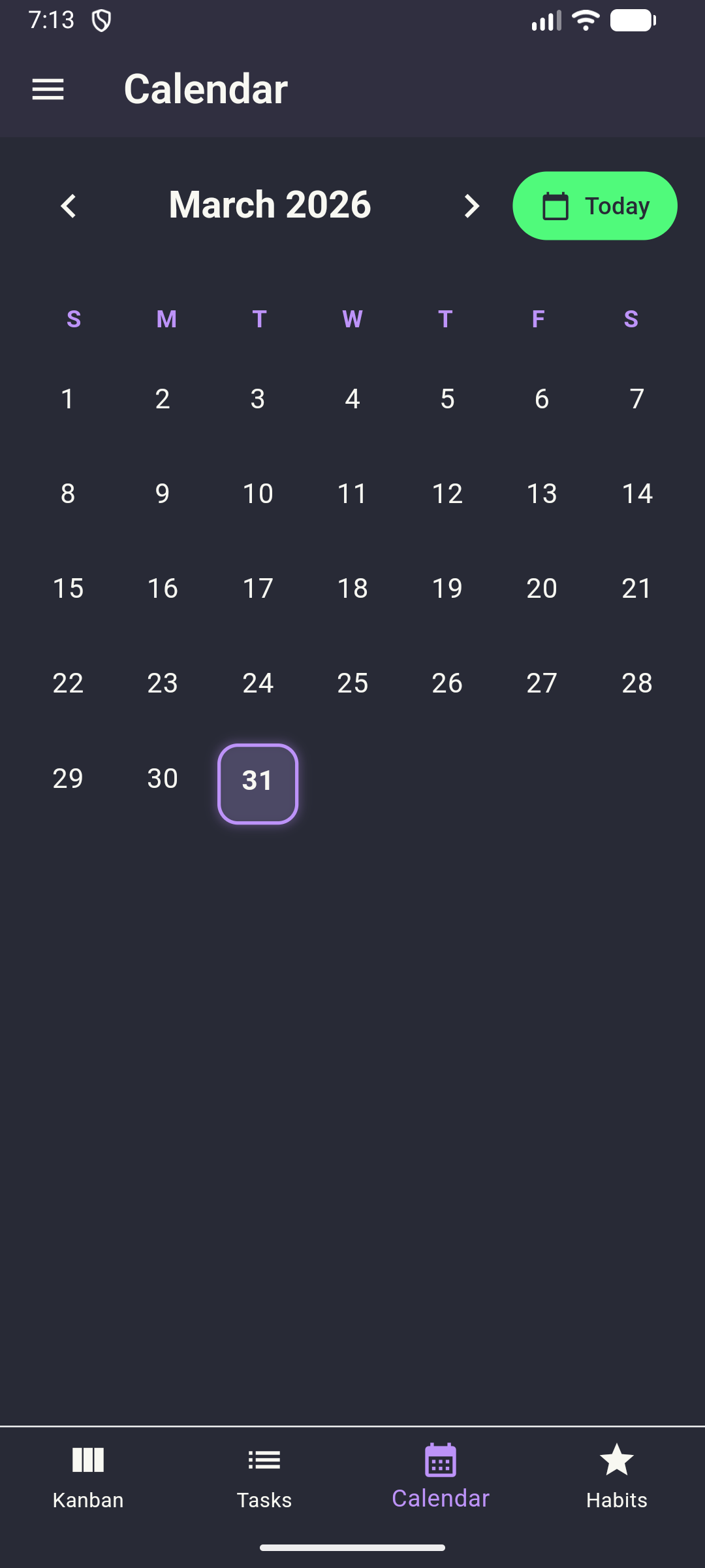 Calendar View